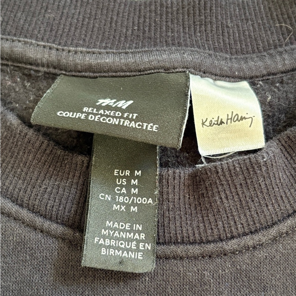 H&M Keith Haring Crewneck Sweater Medium - Picture 3 of 5
